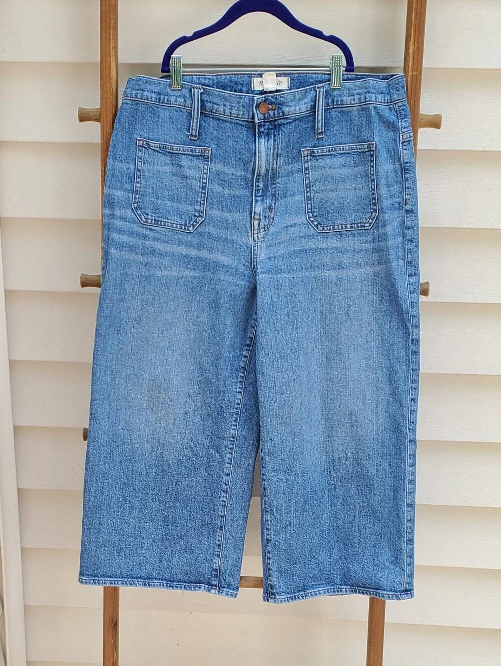 Madewell Wide-Leg Crop Jeans Size 33P - Picture 3 of 7